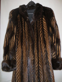 Genuine mink coat light and dark demi