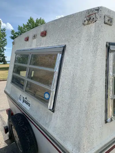 1974 Ventura fiberglass travels trailer. Was going to gut and rebuild it. To many projects. It does...
