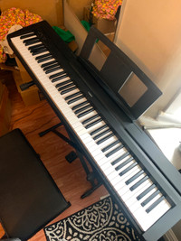 YAMAHA 88-Note Digital Piano P-45 with Stand & Bench.
