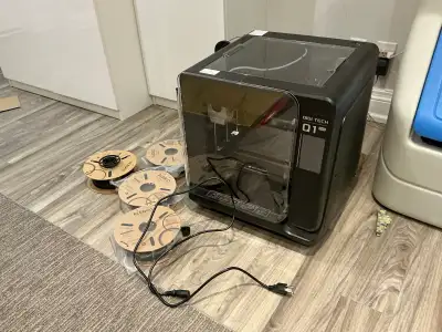 QIDI TECH Q1 PRO 3D printer with 4 rolls of filament, View more