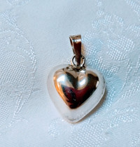 NEW, Sterling Silver Harmony Puffed Heart Pendant