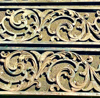 Antique art nouveau decorative cast-iron pieces