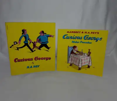 2 Curious George Kids Storybooks Titles: Curious George & Curious George Makes Pancakes. Good pre-ow...