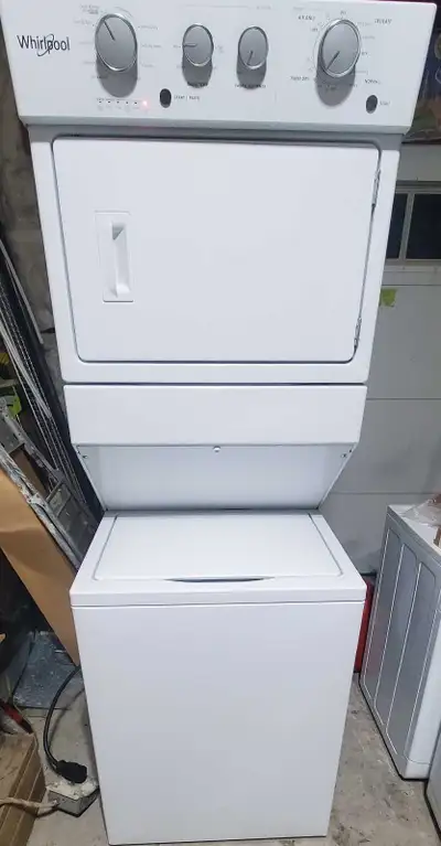 WHIRLPOOL STACKABLE 27" washer and dryer ÷, View more