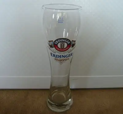 Vintage German Beer Glass (Erdinger Weissbrau), View more