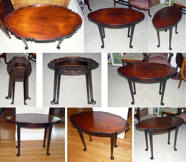 Antique Mahogany Pad-foot table in Other Tables in Kingston - Image 4