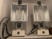 Two 600-1150w HPS grow lights 220v 