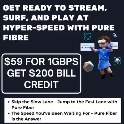 Unlimited Fiber Internet – No data caps, full-speed access Blazing Fast 1 Gbps Speeds – Perfect for...