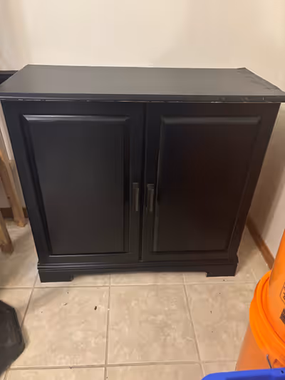 Fish tank stand 33” x 15” some surface scratches see in last photo, would look brand new if painted....