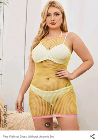 Plus fish net dress without lingerie *new* one size fits all