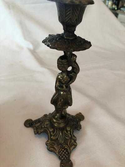 VINTAGE CAST BRASS CANDLESTICK, View more