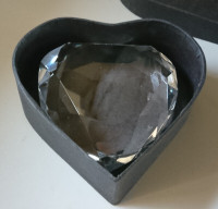 Vintage Rosenthal Crystal Heart Paperweight
