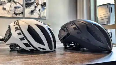 Selling two (2) SCOTT CADENCE PLUS Mips Aero bike helmets. One (1) White, and one (1) Black. Good co...