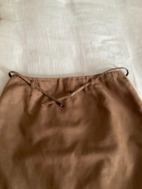 Lined Faux Suede Jones New York light brown/tan colour skirt