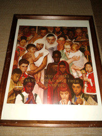 Norman Rockwell Art Poster 12 x 15" approx