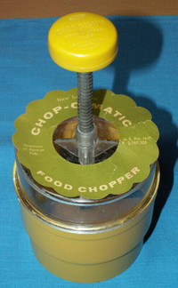 VINTAGE CHOP-O-MATIC FOOD CHOPPER
