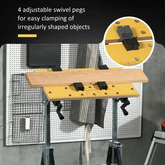 Portable Work Bench, Workshop Tool Stand with 6-Level Height in Tool Storage & Benches in Markham / York Region - Image 6