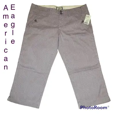 NWT American Eagle purple striped capris, View more
