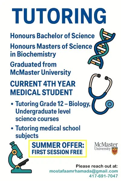 Tutor Science/Medicine/Biology Tutor, View more