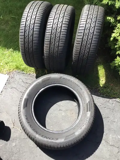 These Continental TrueContact M+S tires, size 195/65 R15, are in great condition and ready for their...
