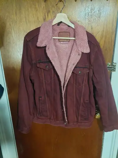 Levi's Sherpa Denim Jacket - Red (Large), View more