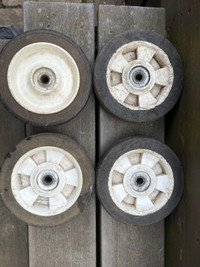 Lawn mower wheels - one set of four and one set of two 