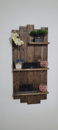 Rustic Wooden Shelf Display