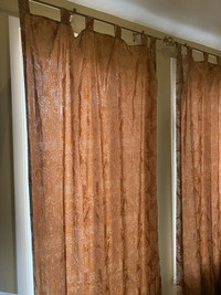CURTAINS + RODS GOLD COLOR