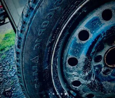 These are a set of four summer tires, size 205/55/16, mounted on rims and in used condition, ready t...