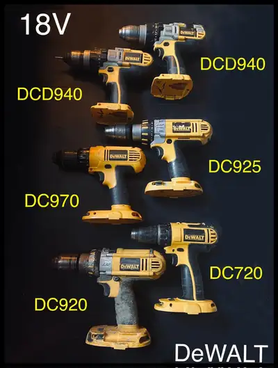 Dewalt 18V Tool Sale see tool list in Description, View more