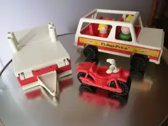 Vintage Fisher Price - 1979 Family Car & Camper set #992, View more