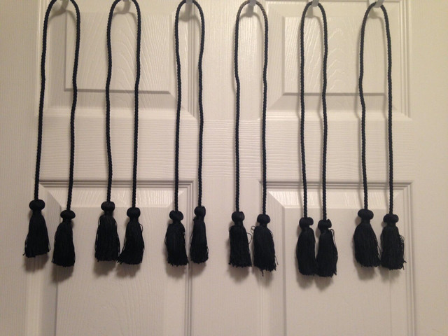 New Black or Blue Tassel Rope Curtain Tiebacks in Other in Mississauga / Peel Region