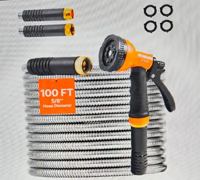 New VEVOR 100 ft Rust Proof Stainless Garden Hose, View more