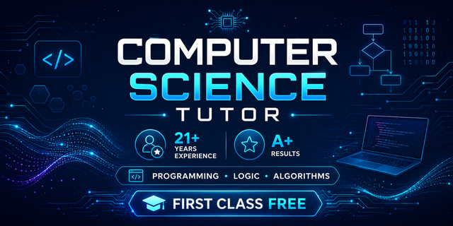 Computer Science Tutor $30/hr | Code with Confidence