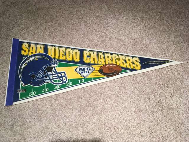 Vintage San Diego Chargers Pennant in Arts & Collectibles in Calgary
