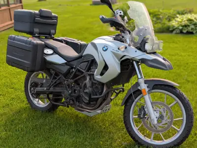 Selling my well-maintained 2011 BMW F650GS, a versatile and lightweight adventure bike that's perfec...