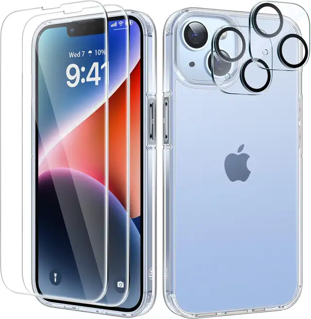 (5-in-1) Case/Screen/Lens Protectors (iPhone 14 Plus) in Cell Phone Accessories in Kitchener / Waterloo - Image 2