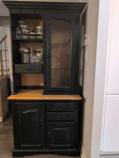 URGENT! Buffet -Cabinet / Two-Piece  Wooden Hutch, View more