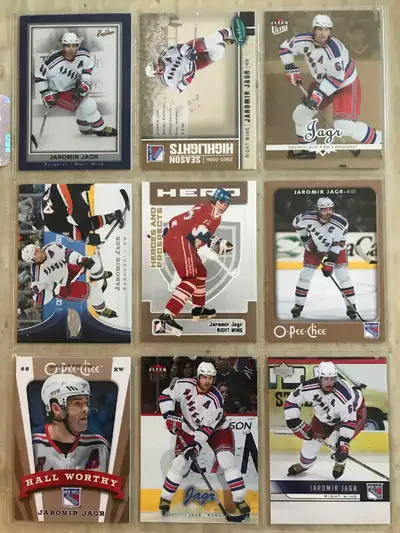 Lot de 39 cartes de hockey différentes - Jaromir Jagr, View more