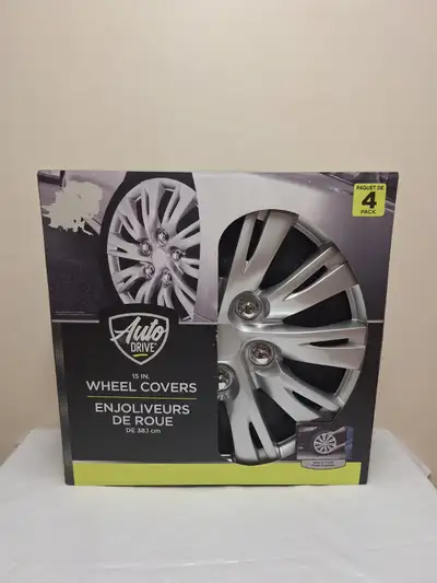 4 New 15" Autodrive Wheel Covers In The Unopened Box Never Used In Excellent Condition $20 No Shippi...