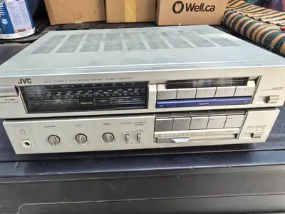 WOW! This is a VINTAGE 1980s JVC R-E3 QUARTZ SYNTHESIZER STEREO TUNER RECEIVER AMPLIFIER. See all ph...