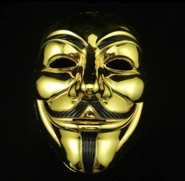 V Anonymous White Mask/ Black/Gold62863283252865122