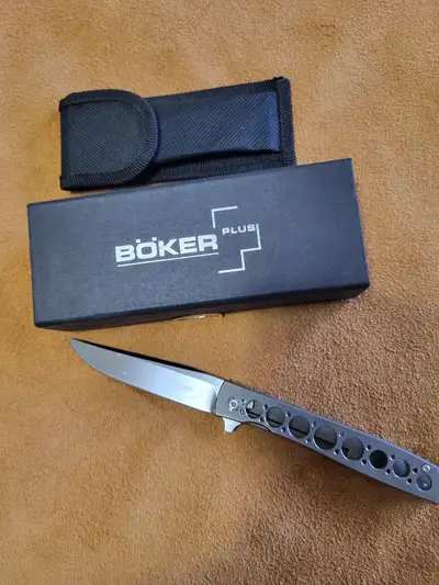 BOKER plus VG-10 Titanium Brad Zinker Framelock Flipper knife, View more