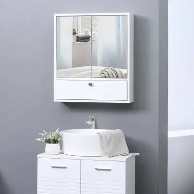 Medicine Cabinet with Mirror, Bathroom Wall Cabinet w 2 Mirror, View more