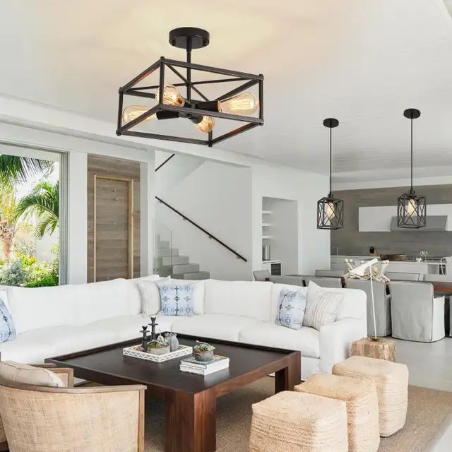 Semi Flush Mount Ceiling Light BNIB in Indoor Lighting & Fans in Markham / York Region - Image 7