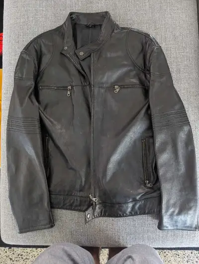 Manteau en vrai cuir large pour homme., View more