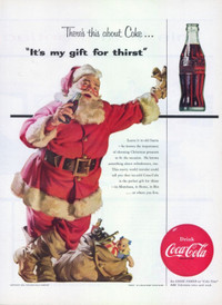 Coca-Cola, 1954 Classic Santa Magazine Ad