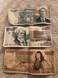  13,000 vintage Mexican pesos 