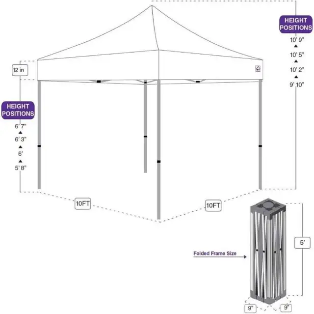 3 NEW 10x10 WHITE Impact Outdoor Canopies Pop Up Tent Canopy in Other in London - Image 4