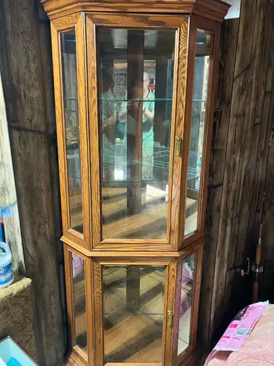 oak curio cabinet, View more